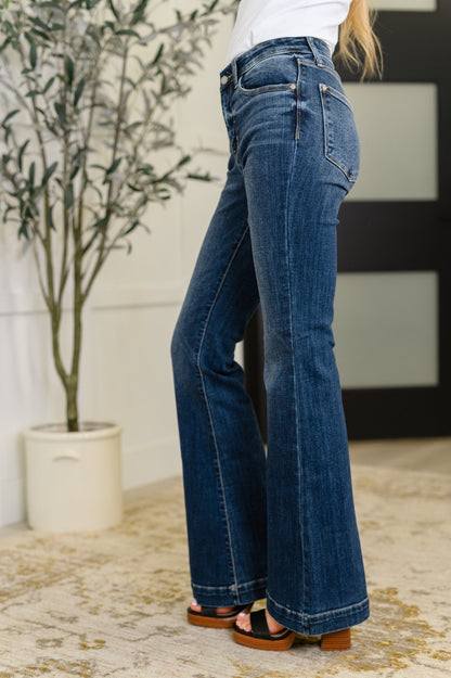 Bonnie High Waist Trouser Flare Jeans - Driftwood Boutique