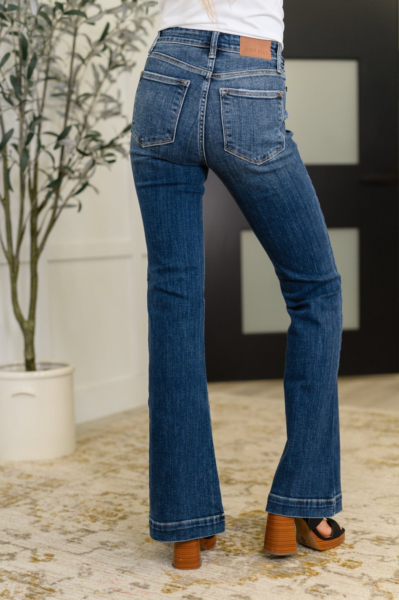Bonnie High Waist Trouser Flare Jeans - Driftwood Boutique