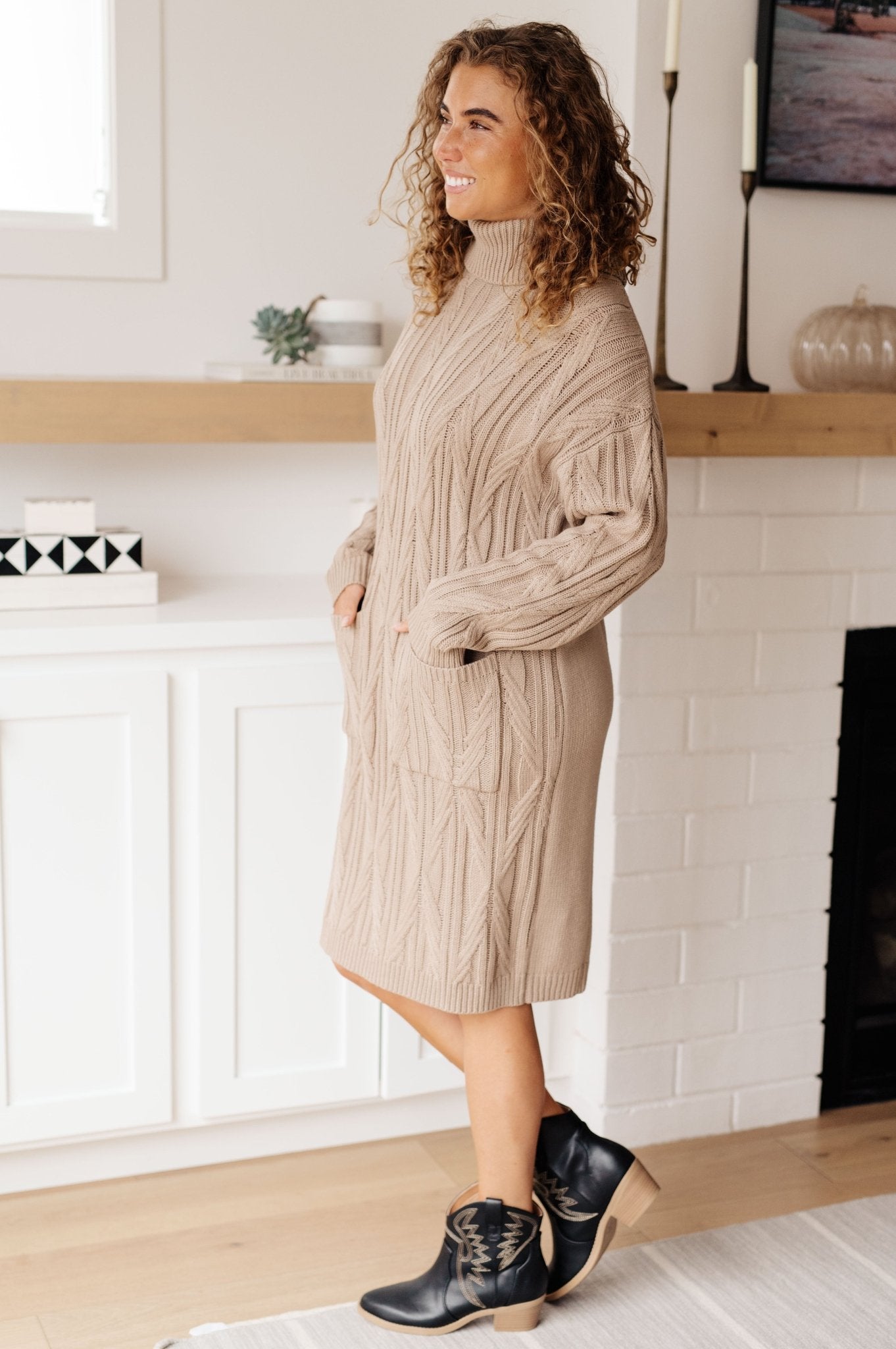 Bundled Beauty Turtleneck Sweater Dress - Driftwood Boutique