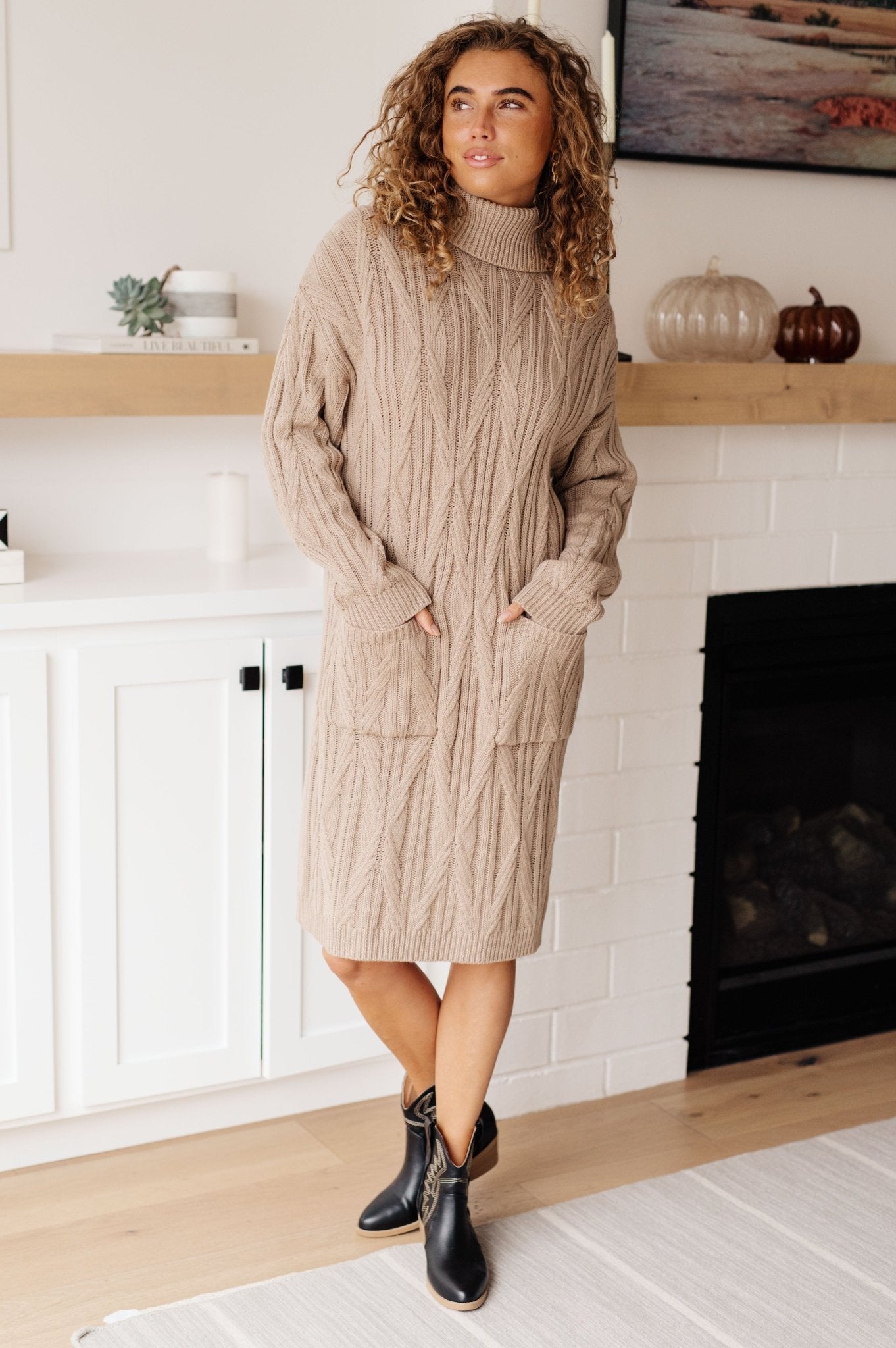 Bundled Beauty Turtleneck Sweater Dress - Driftwood Boutique