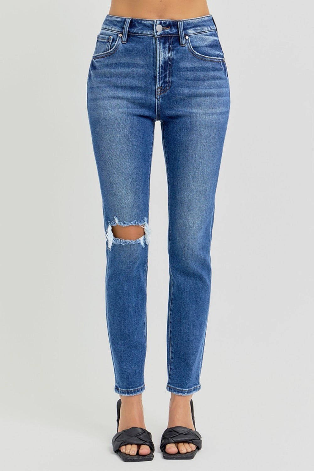 Addie High Rise Distressed Skinny Jeans