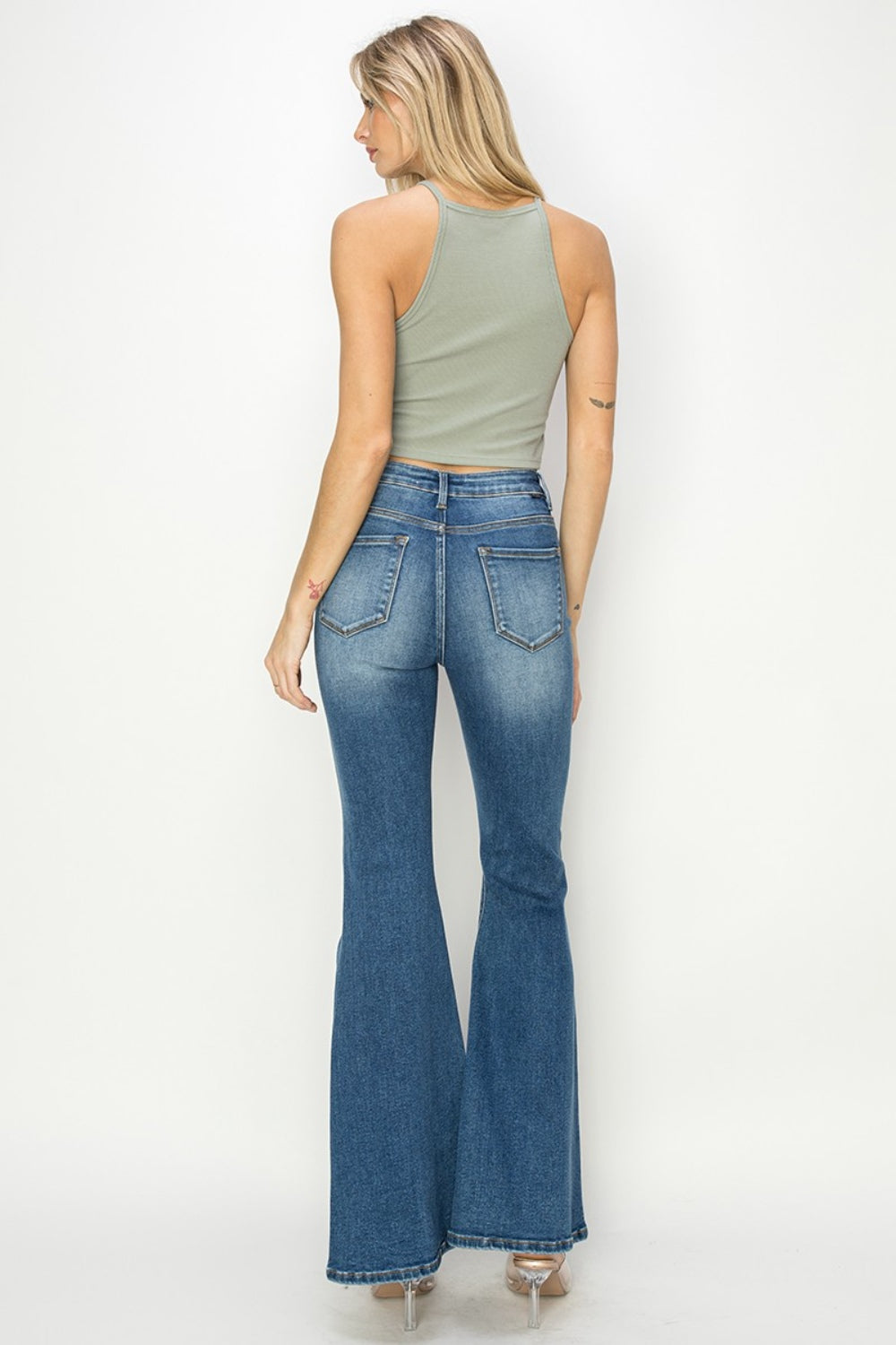 Stevie High Rise Front Seam Detailed Flare Jeans