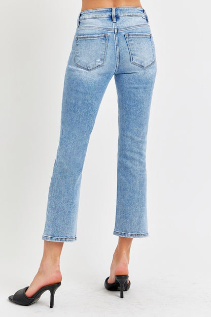 Brent Low Rise Cropped Slim Straight Jeans