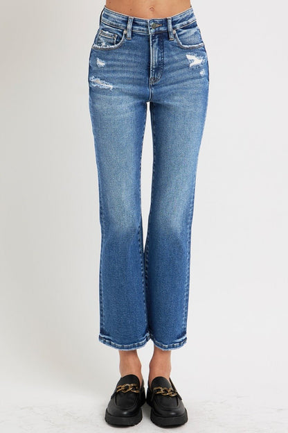 Calista High Rise Tummy Control Cropped Bootcut Jeans - Driftwood Boutique