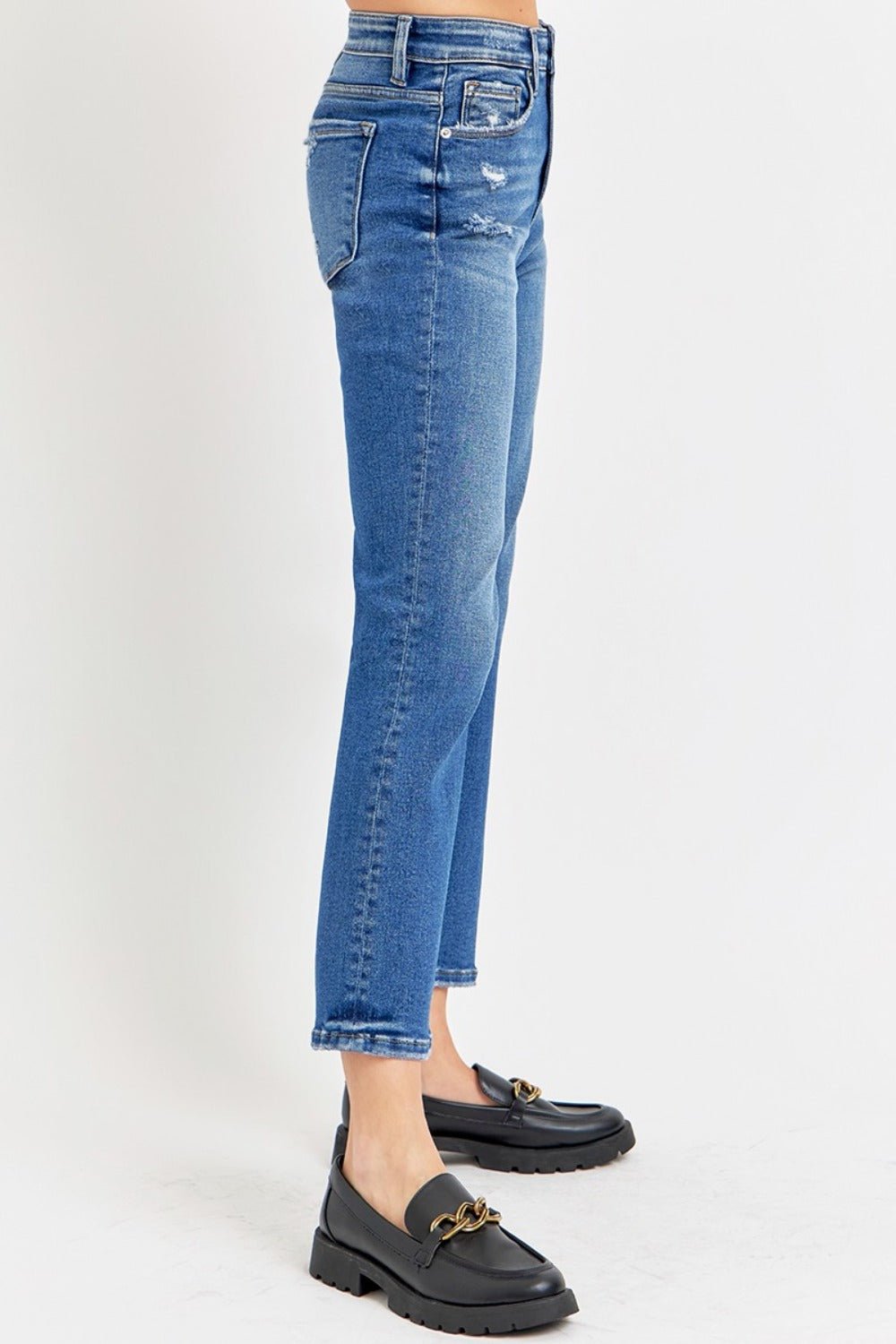 Calista High Rise Tummy Control Cropped Bootcut Jeans - Driftwood Boutique