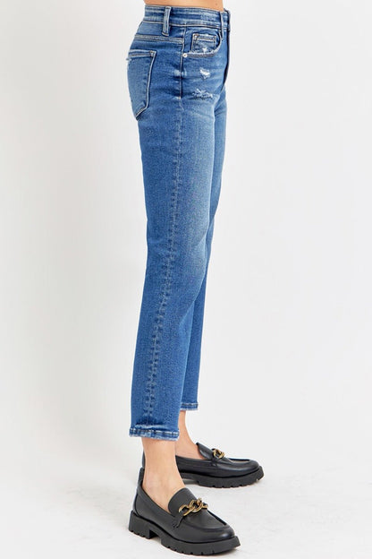 Calista High Rise Tummy Control Cropped Bootcut Jeans - Driftwood Boutique