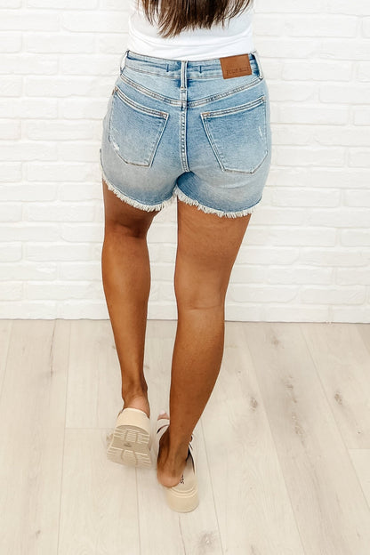 Carly High Rise Rigid Magic Cutoff Shorts - Driftwood Boutique