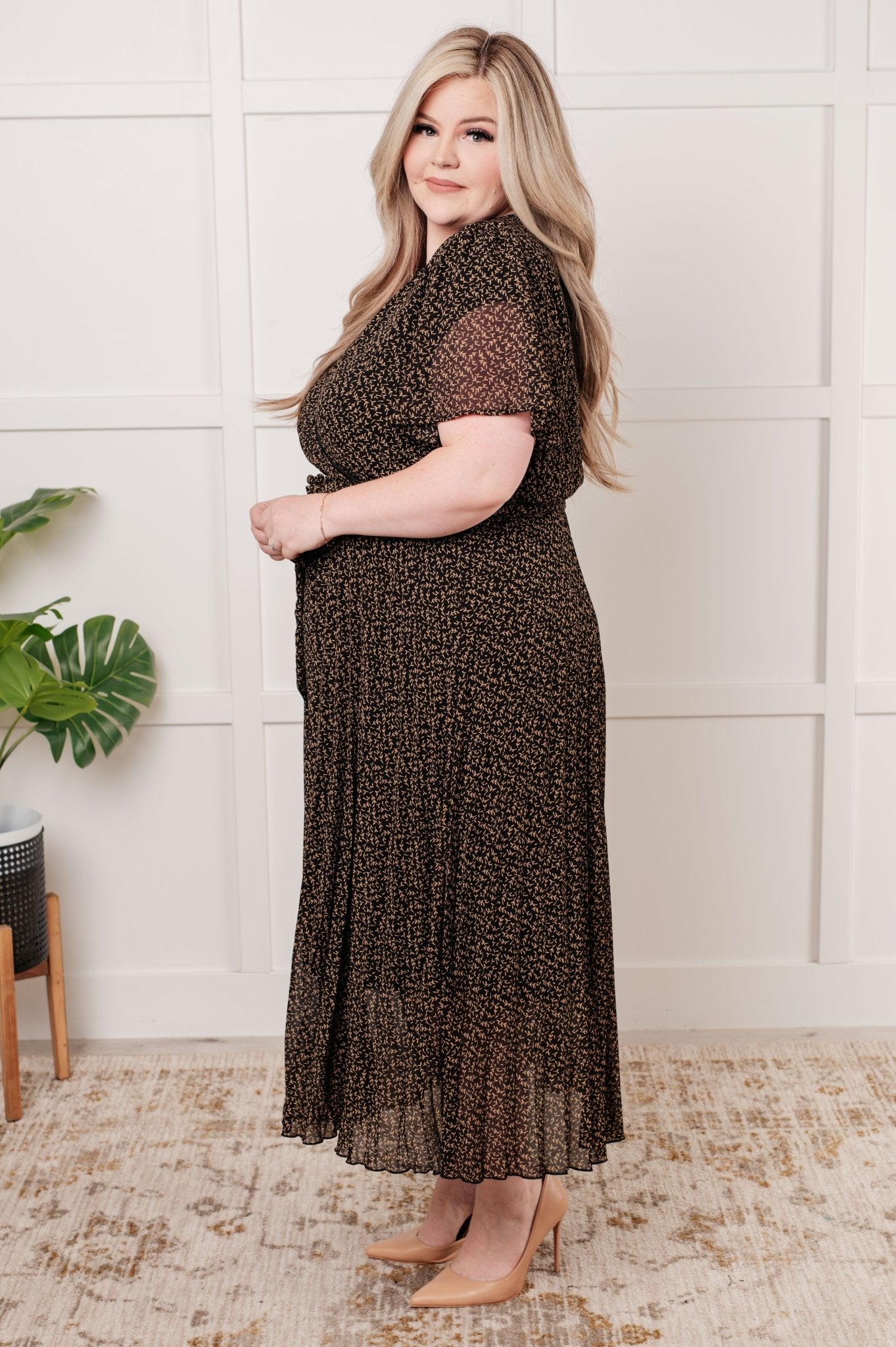 Cause a Scene Surplice Neck Dress - Driftwood Boutique