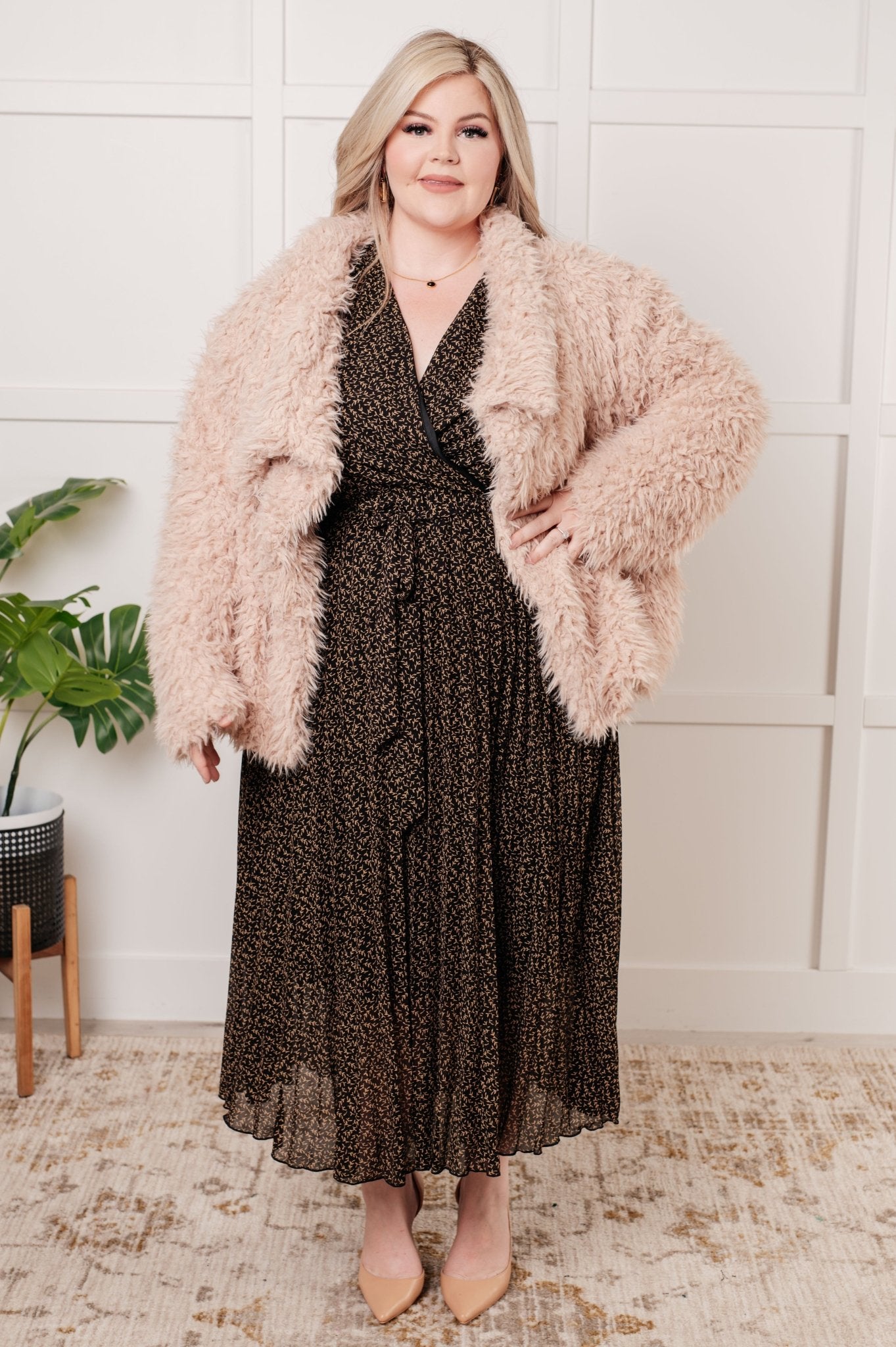 Cause a Scene Surplice Neck Dress - Driftwood Boutique