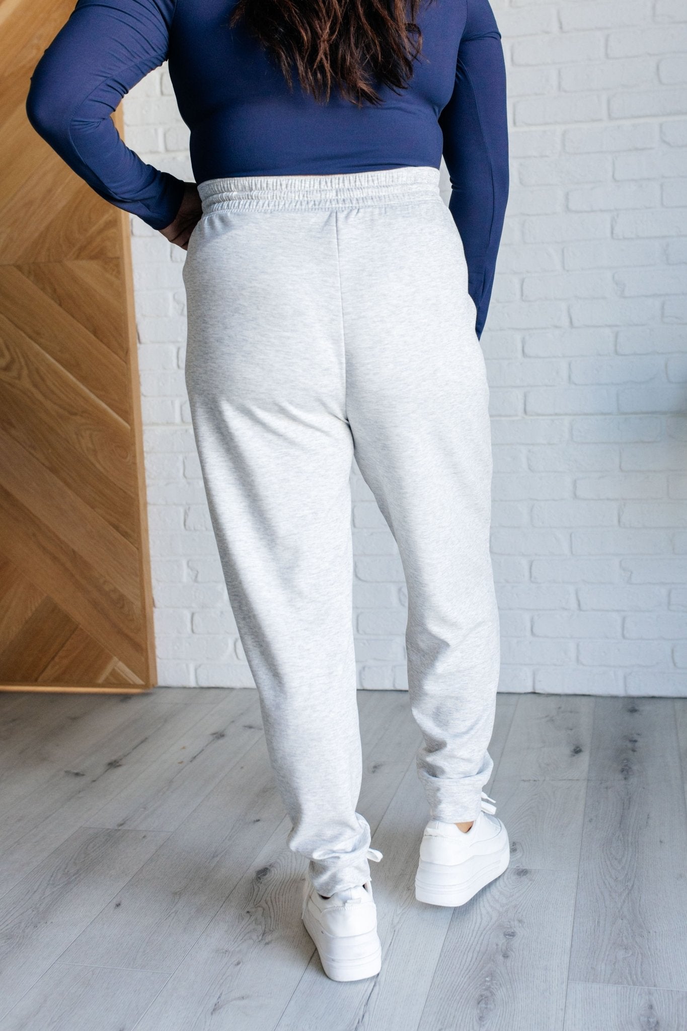 Center Seam Scuba Joggers in Heather Grey - Driftwood Boutique