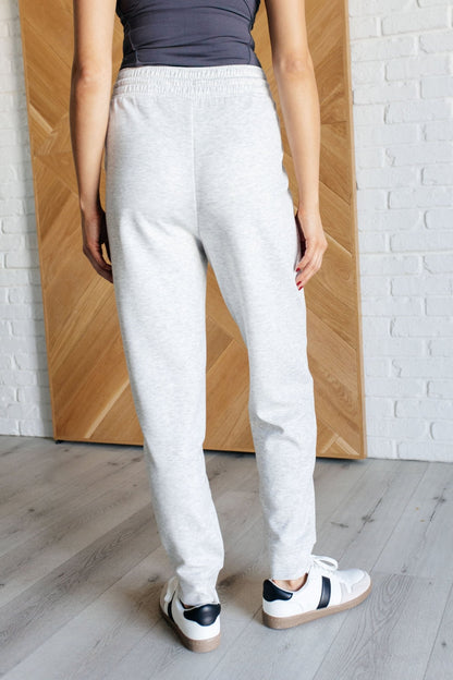 Center Seam Scuba Joggers in Heather Grey - Driftwood Boutique