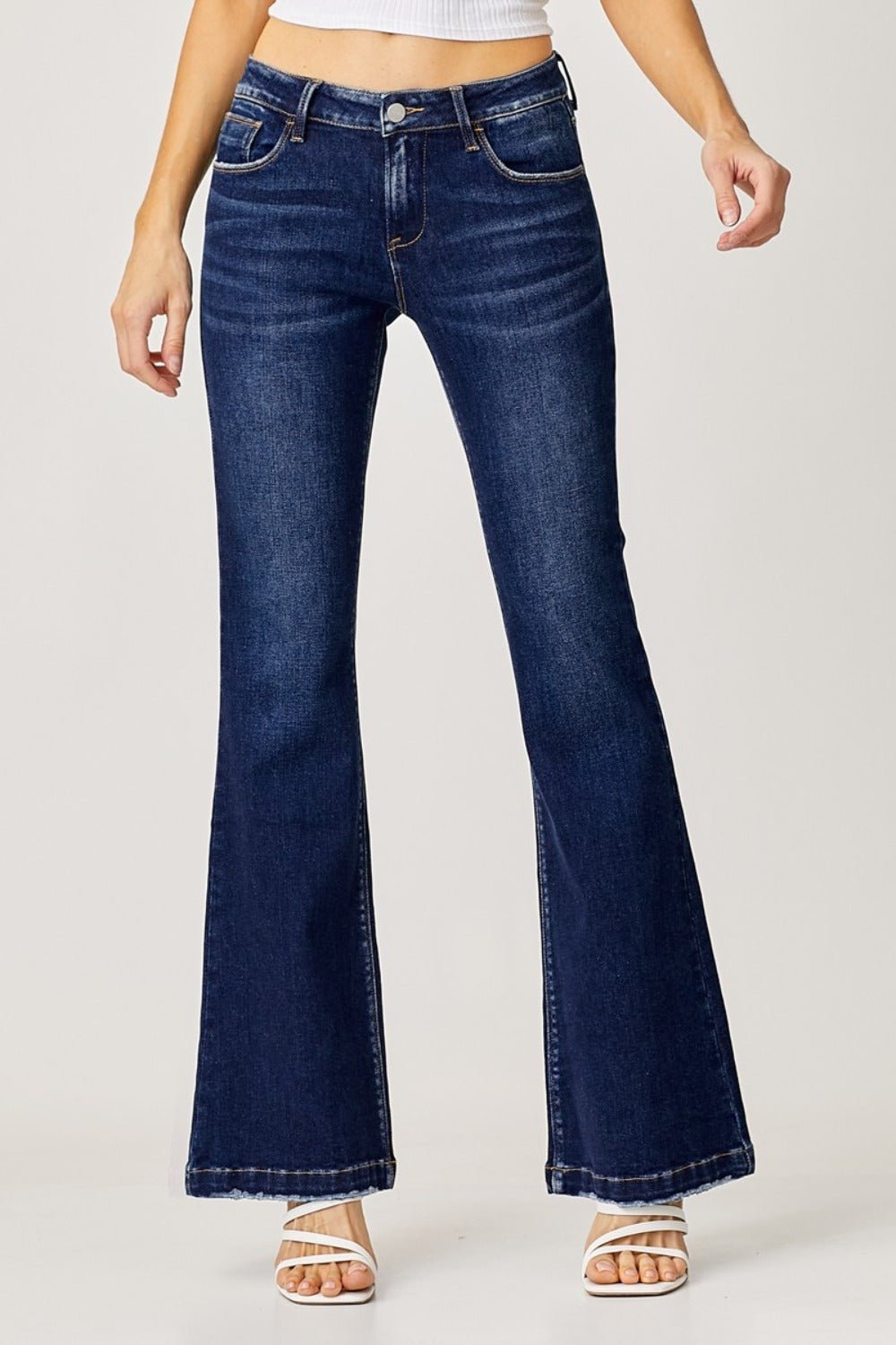 Christina Low Rise Classic Flare Jeans - Driftwood Boutique