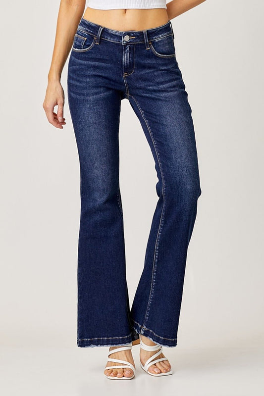 Christina Low Rise Classic Flare Jeans - Driftwood Boutique