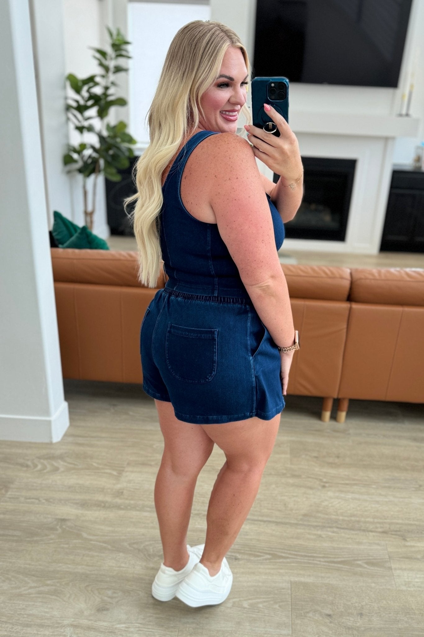 City Siren Skort in Denim - Driftwood Boutique