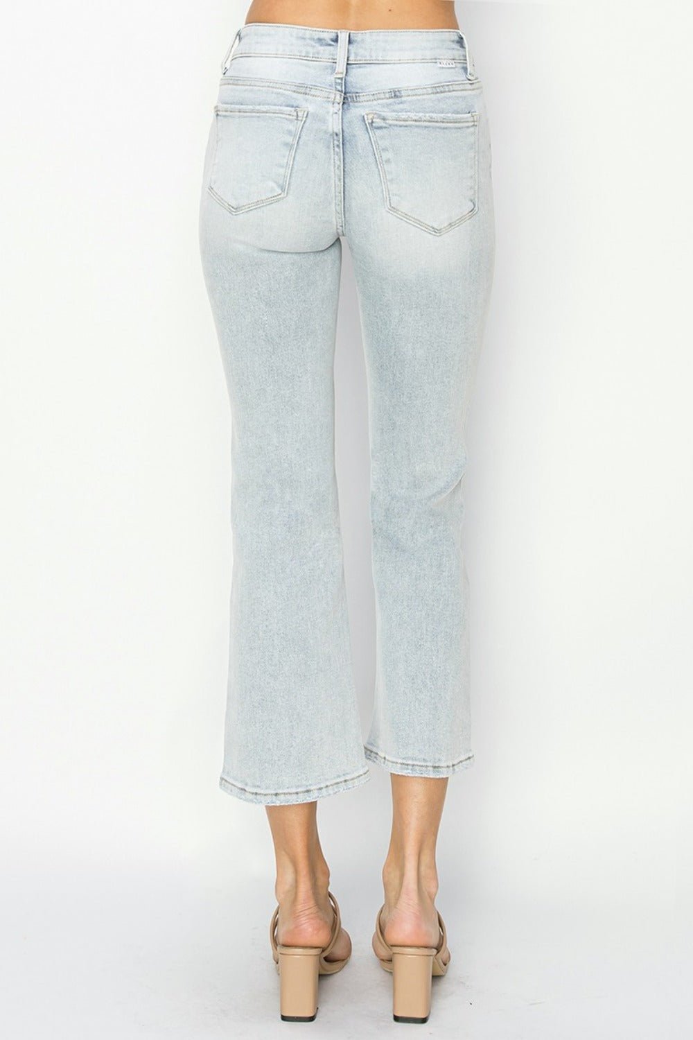 Clare Mid Rise Cropped Flare Jeans - Driftwood Boutique