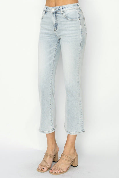 Clare Mid Rise Cropped Flare Jeans - Driftwood Boutique