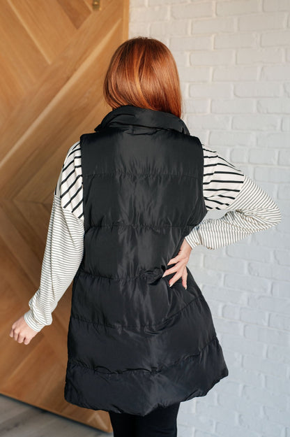 Cold and Calculated Longline Puffer Vest - Driftwood Boutique