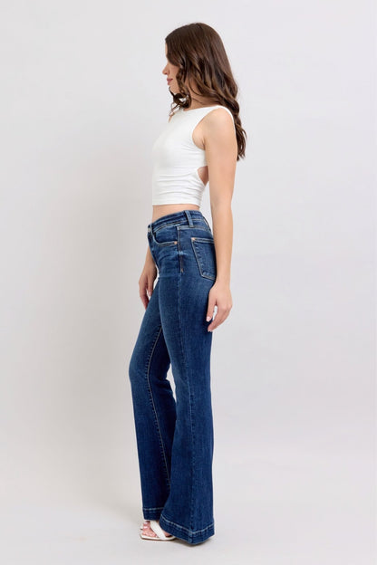 Connie High Rise Retro Trouser Flare Jeans - Driftwood Boutique