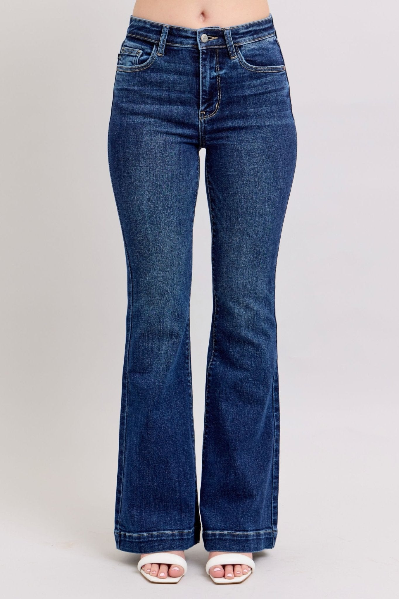 Connie High Rise Retro Trouser Flare Jeans - Driftwood Boutique