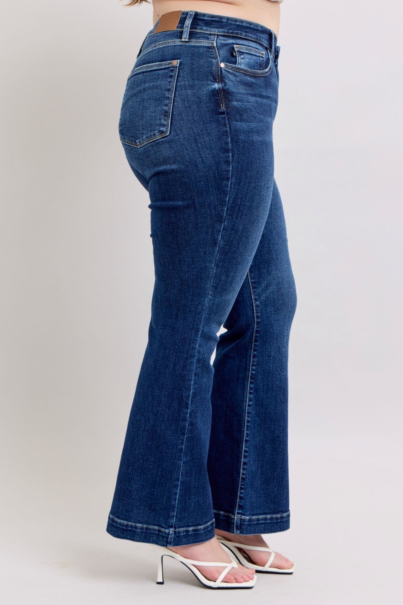 Connie High Rise Retro Trouser Flare Jeans - Driftwood Boutique