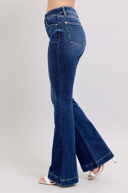 Connie High Rise Retro Trouser Flare Jeans - Driftwood Boutique