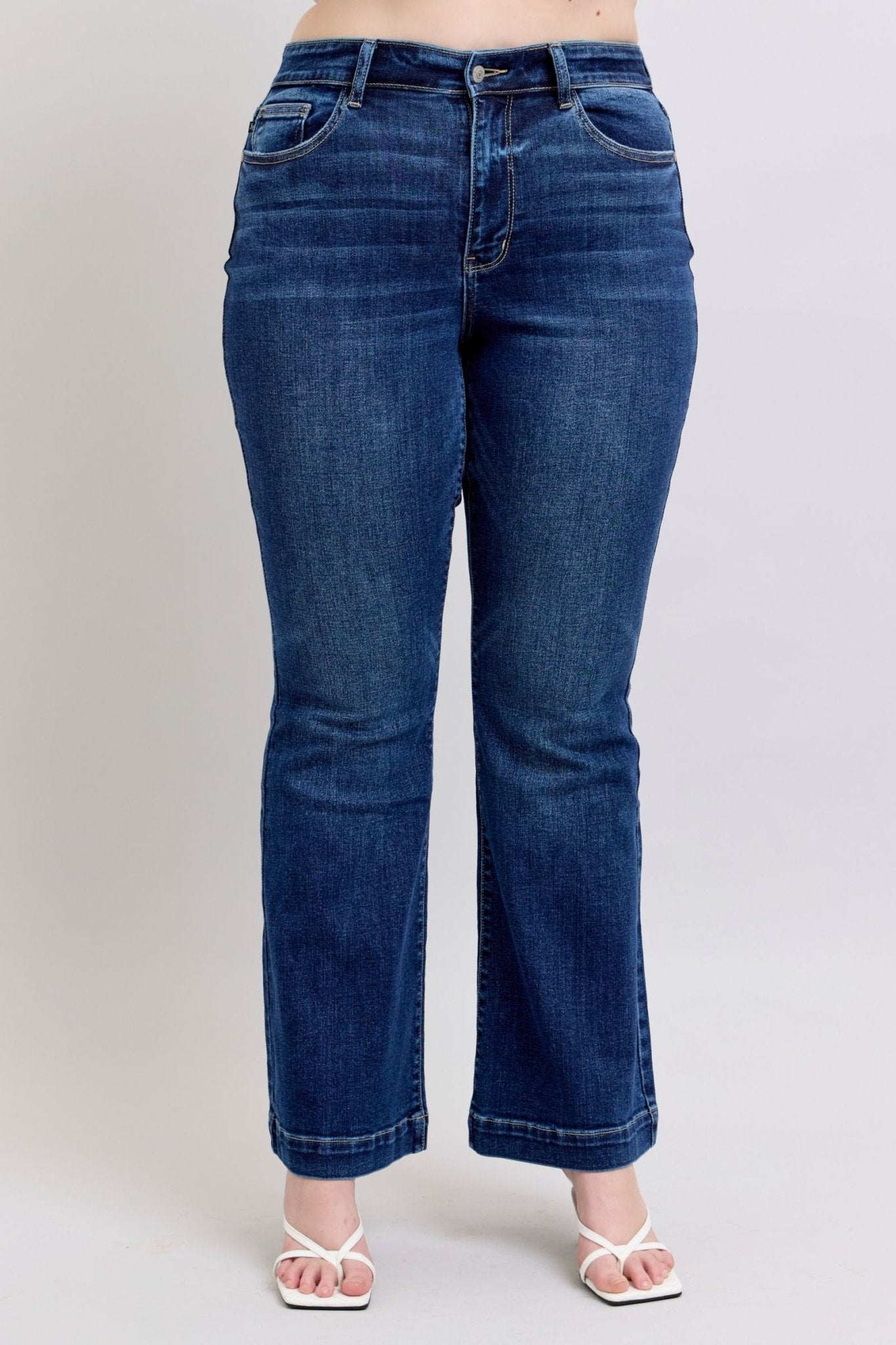 Connie High Rise Retro Trouser Flare Jeans - Driftwood Boutique