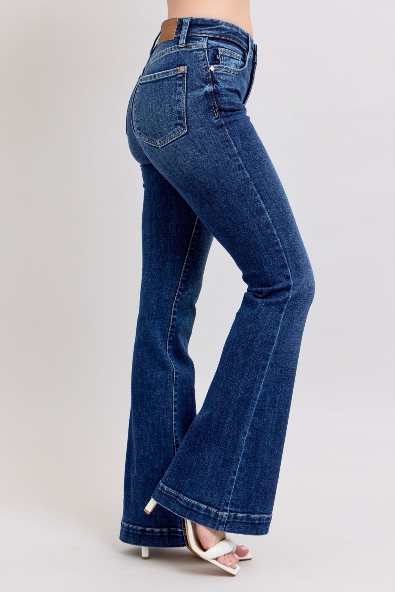 Connie High Rise Retro Trouser Flare Jeans - Driftwood Boutique