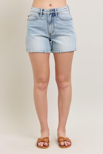 Connor High Rise Rigid Magic Denim Shorts - Driftwood Boutique
