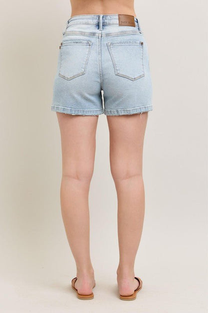 Connor High Rise Rigid Magic Denim Shorts - Driftwood Boutique
