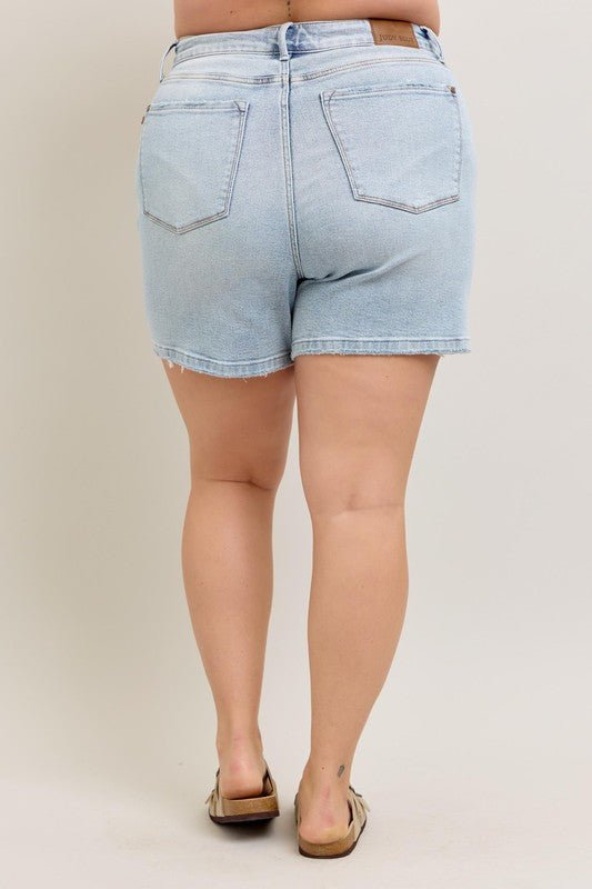 Connor High Rise Rigid Magic Denim Shorts - Driftwood Boutique