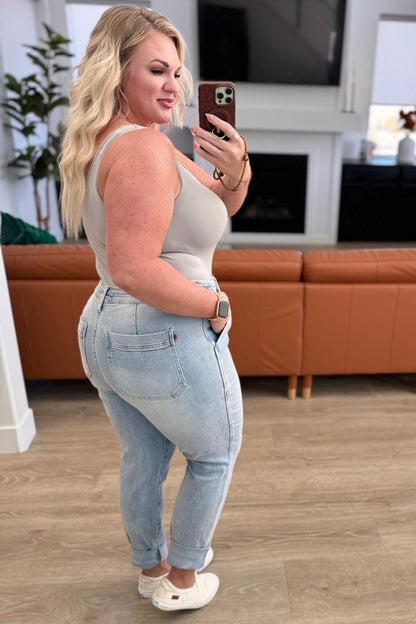 Cooper High Rise Vintage Denim Jogger - Driftwood Boutique