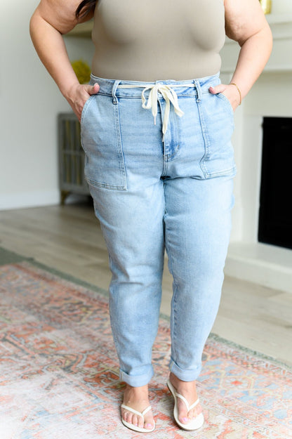 Cooper High Rise Vintage Denim Jogger - Driftwood Boutique