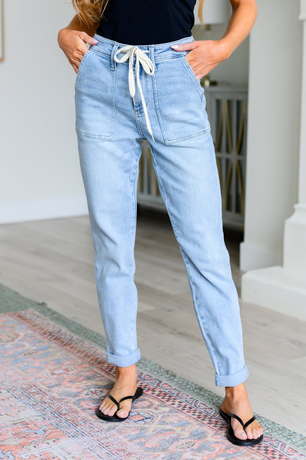 Cooper High Rise Vintage Denim Jogger - Driftwood Boutique