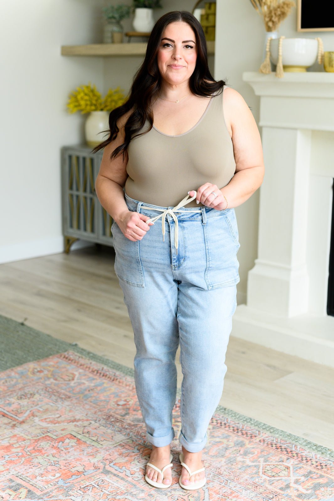 Cooper High Rise Vintage Denim Jogger - Driftwood Boutique
