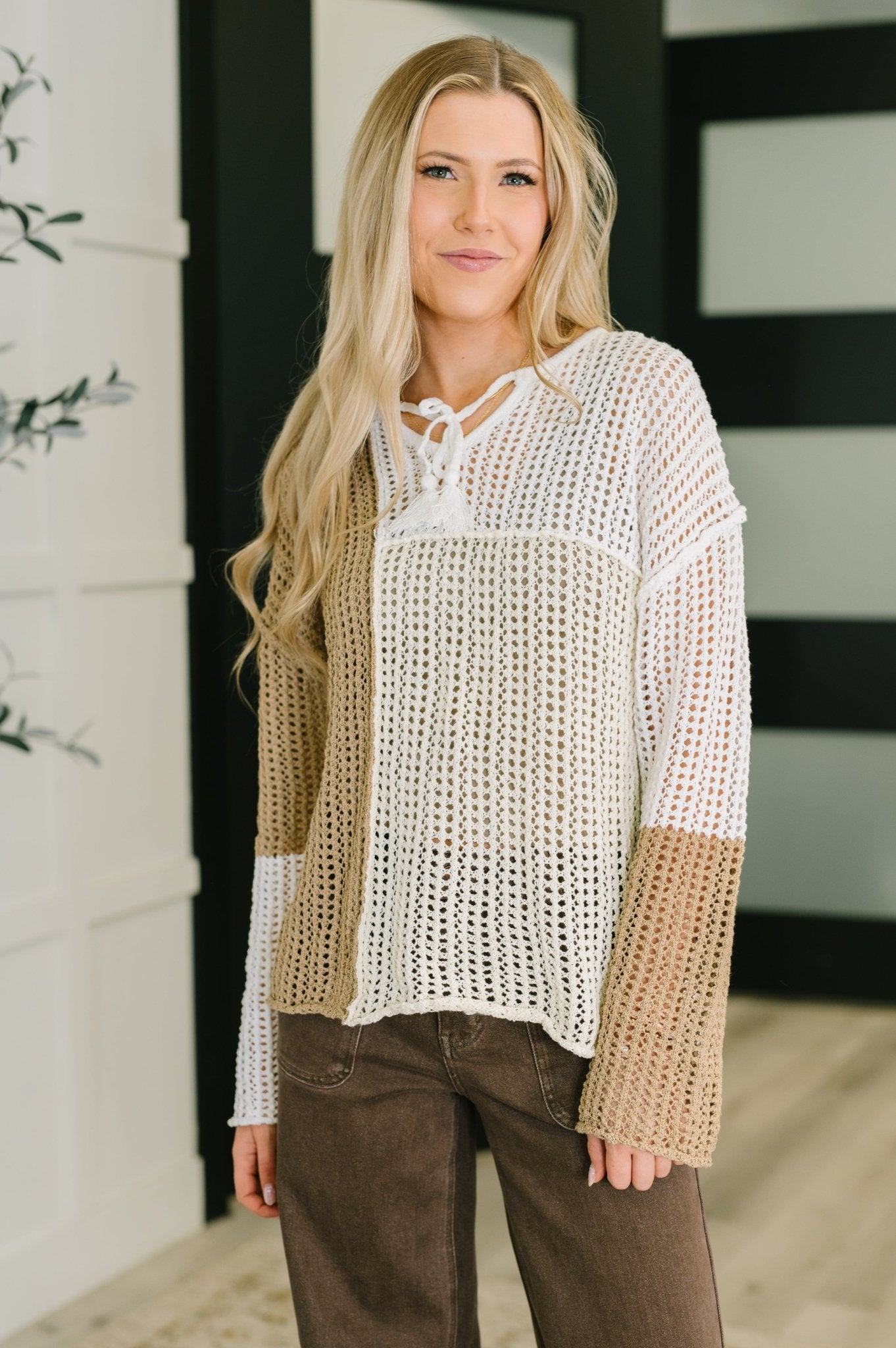 Corner of the Block Loose Knit Sweater - Driftwood Boutique