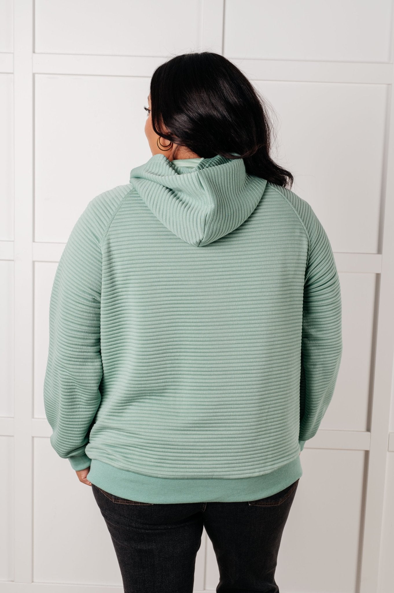 Crosswalk Textured Hoodie in Green - Driftwood Boutique