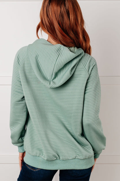 Crosswalk Textured Hoodie in Green - Driftwood Boutique
