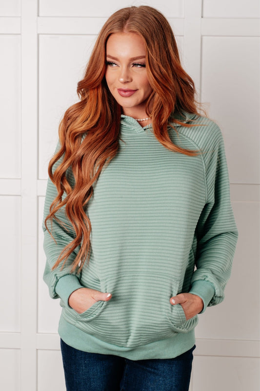 Crosswalk Textured Hoodie in Green - Driftwood Boutique