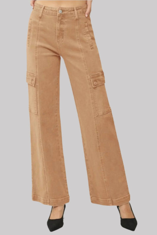 Reyna High Rise Wide Leg Cargo Jeans