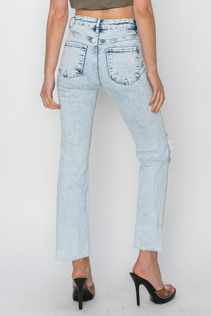 Harlow High Rise Distressed Ankle Jeans