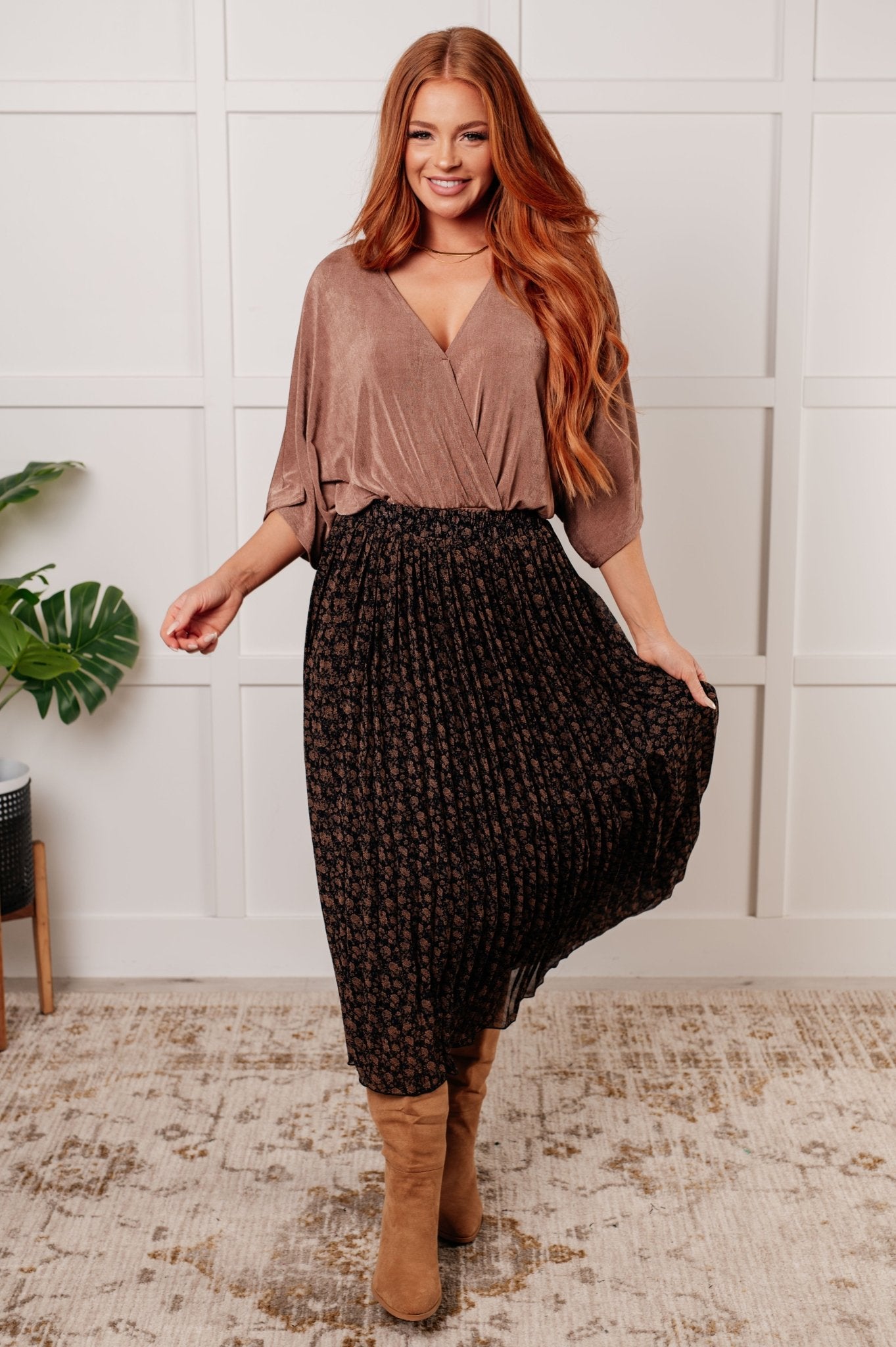 Dazzlingly Draped V - Neck Blouse - Driftwood Boutique