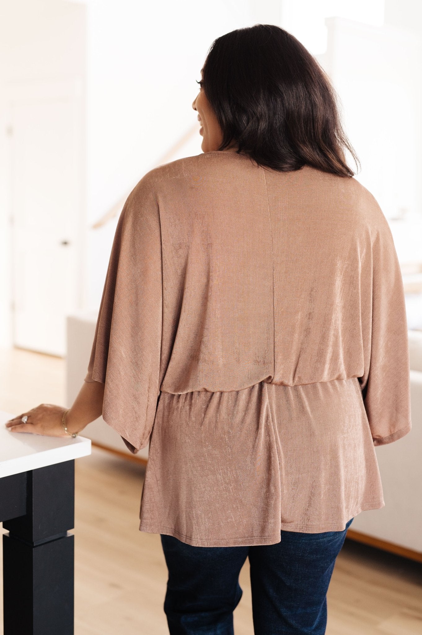 Dazzlingly Draped V - Neck Blouse - Driftwood Boutique