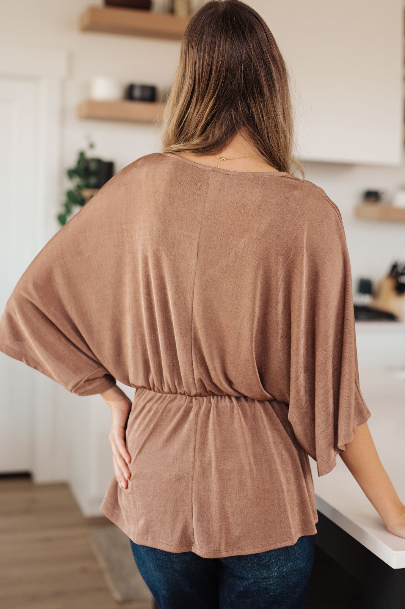 Dazzlingly Draped V - Neck Blouse - Driftwood Boutique