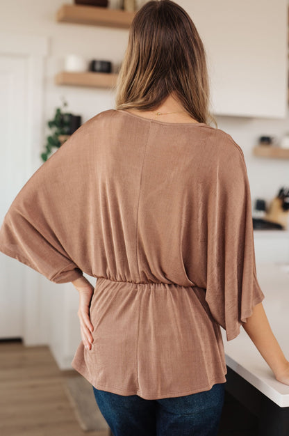 Dazzlingly Draped V - Neck Blouse - Driftwood Boutique