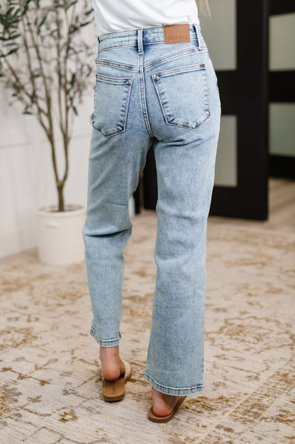 Debbie High Rise Stone Wash Straight Fit Jeans - Driftwood Boutique