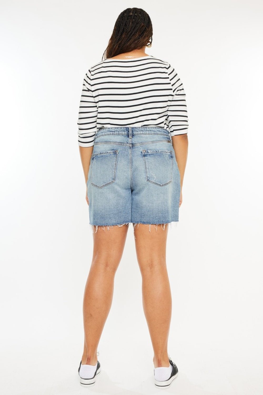 Del Mar High Rise Raw Hem Denim Shorts - Driftwood Boutique