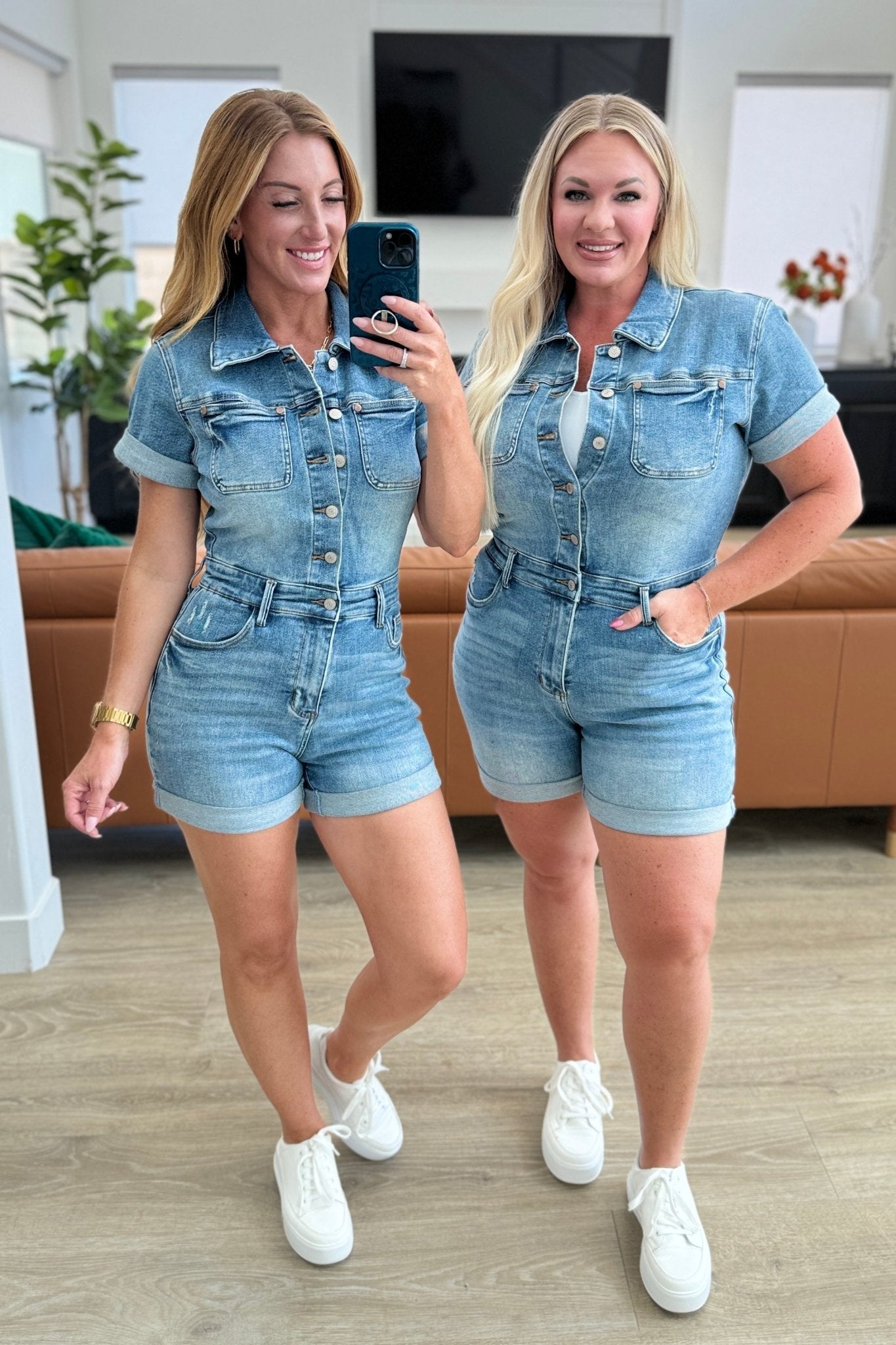 Delia High Rise Short Sleeve Romper - Driftwood Boutique