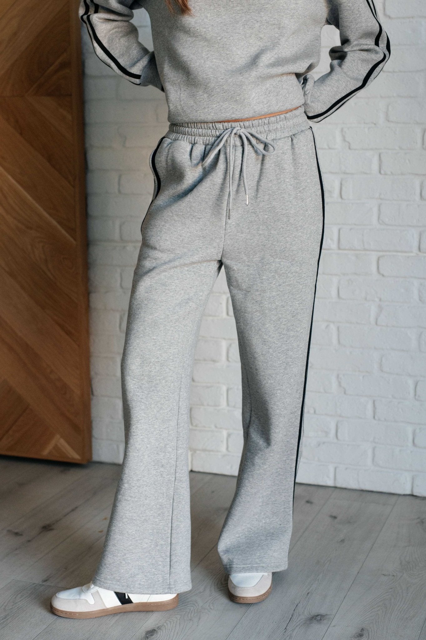 Don't Get Stuck Stripe Detail Sweatpants - Driftwood Boutique