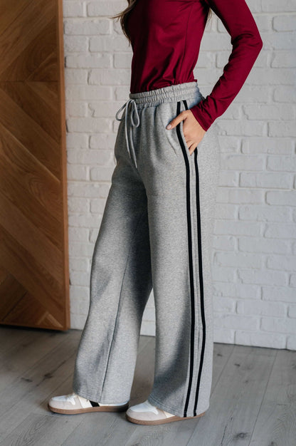 Don't Get Stuck Stripe Detail Sweatpants - Driftwood Boutique