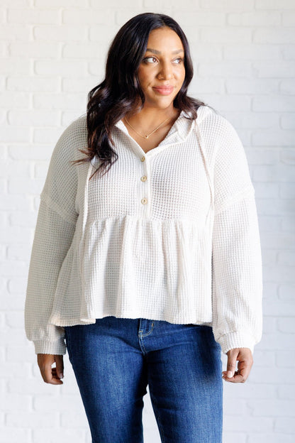 Don't Waffle About Waffle Knit Hoodie - Driftwood Boutique